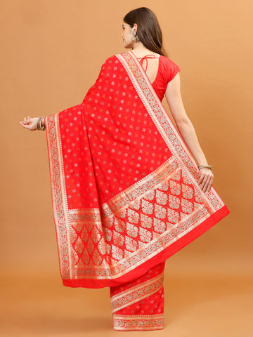 Zari Border Banarasi Woven Saree