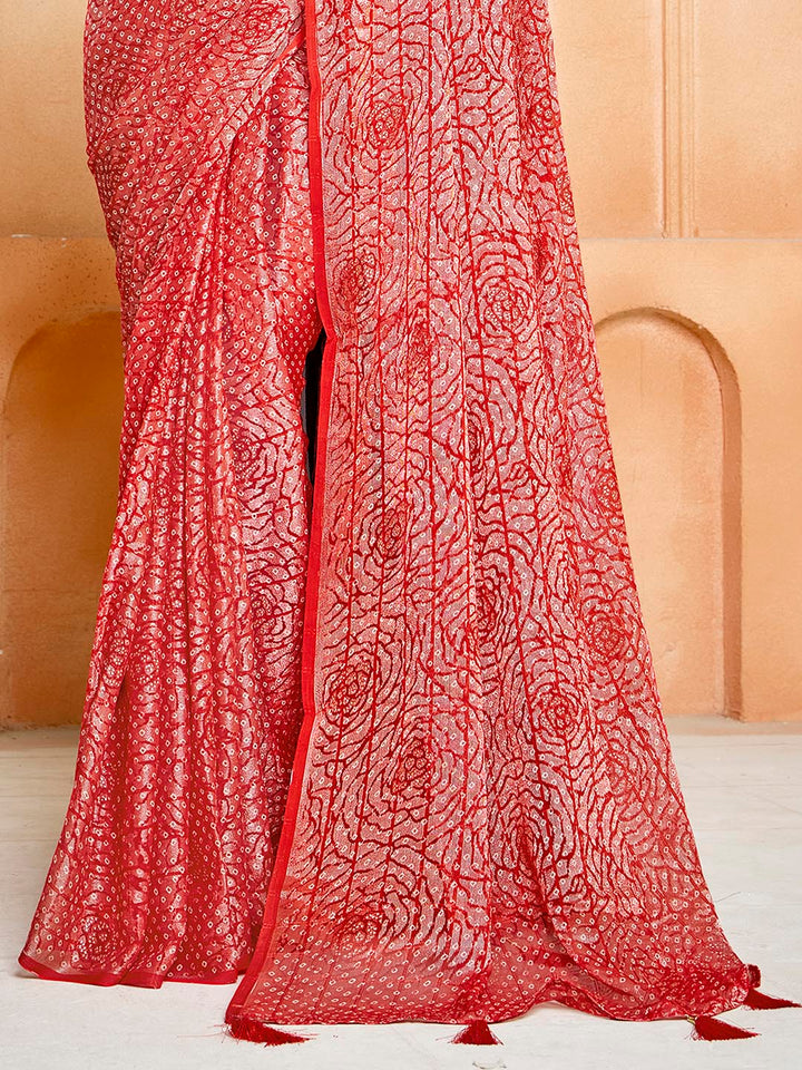 Digital Printed Chiffon Saree