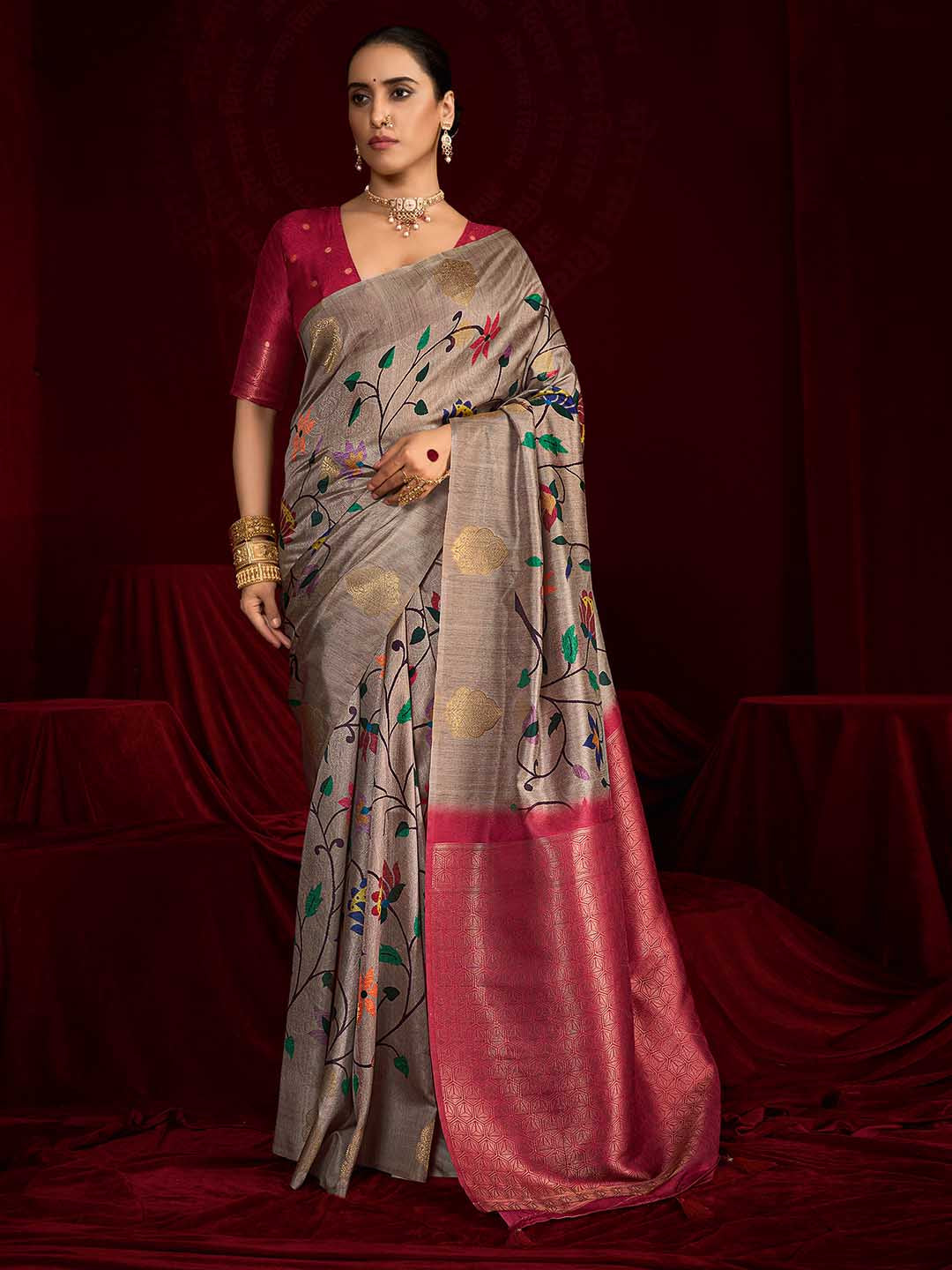 Woven Printed Art Silk Saree