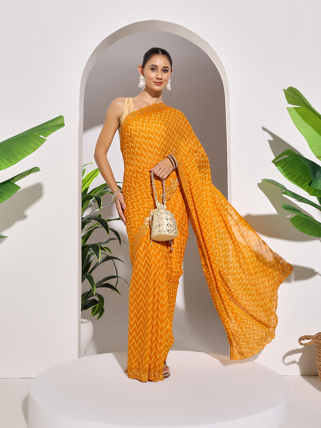 Printed Georgette Saree