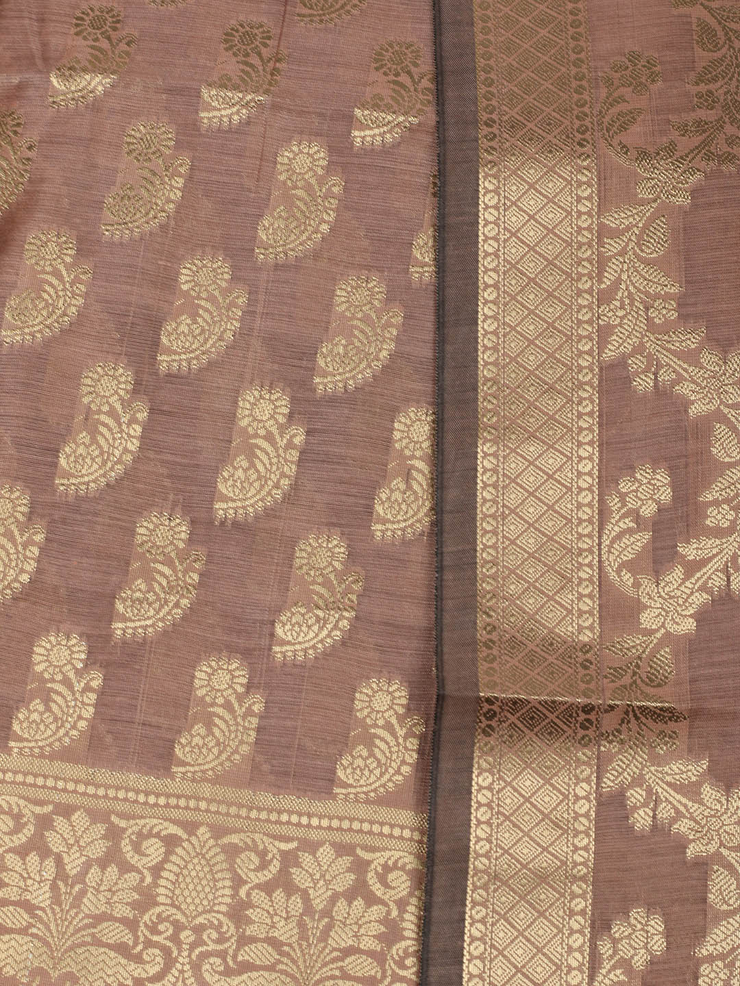 Woven Design Chanderi Unstitched Suit With Pant &amp; Dupatta
