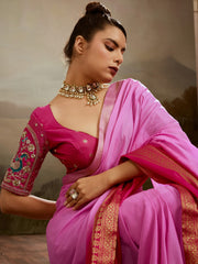 Plain Chiffon Saree