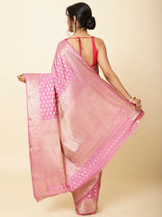 Zari Border Booti Woven Handloom Saree