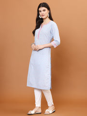 Printed Cotton Blend Kurta