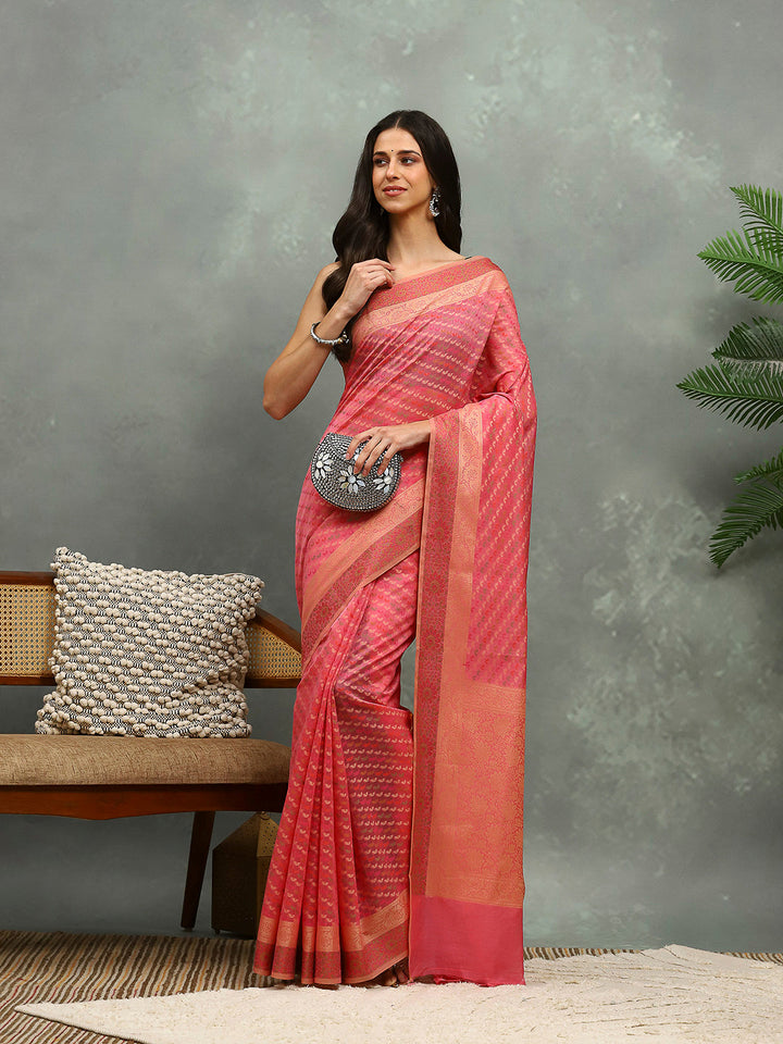 Resham Woven Design Cotton Blend Woven Saree
