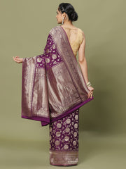 Zari Jaal Woven Crepe Saree