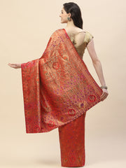 Zari Jaal Woven Satin Saree