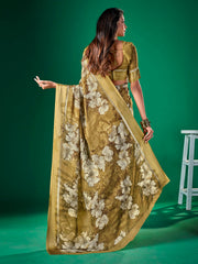 Digital Floral Print Chiffon Saree