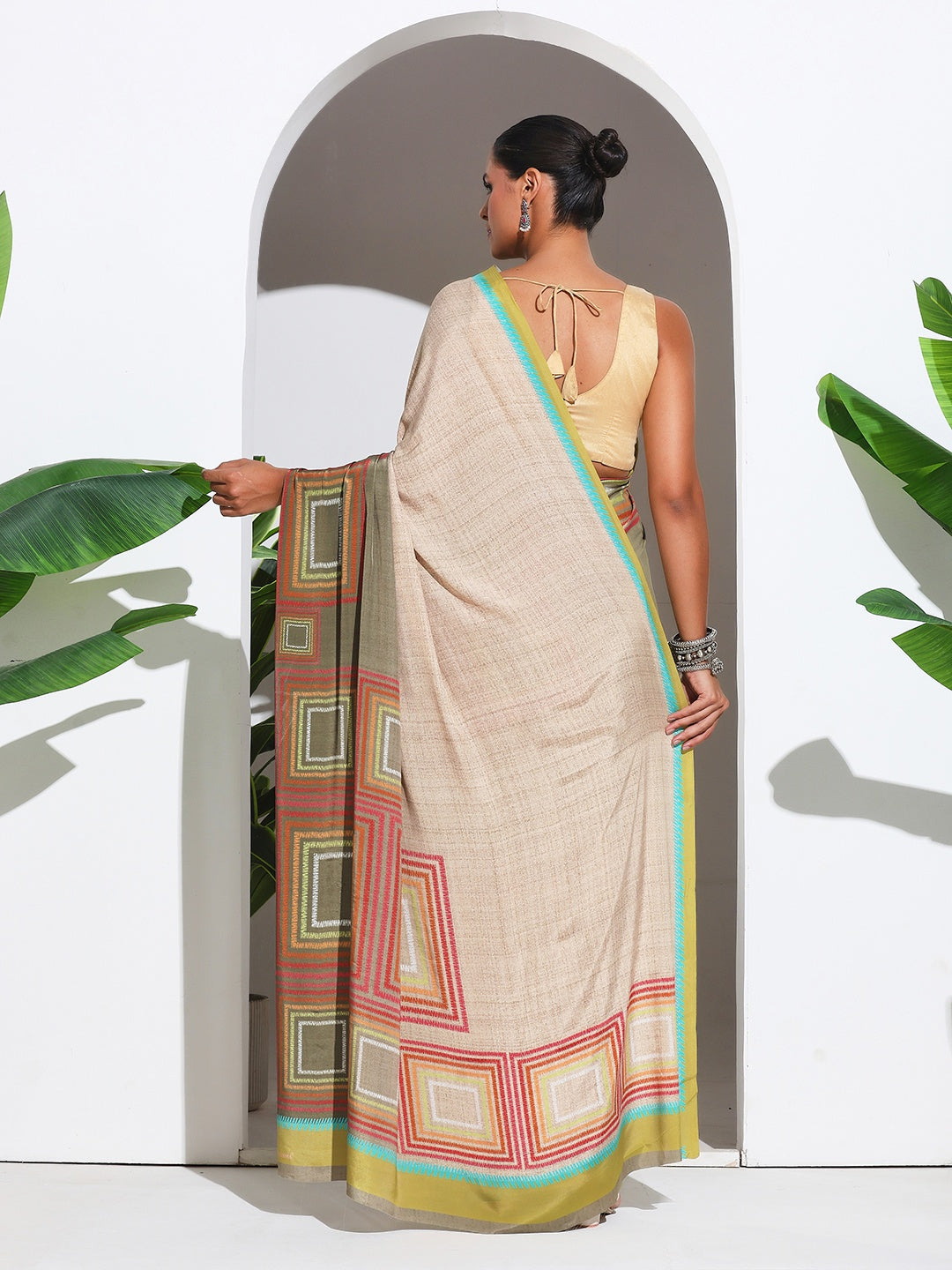 Digital Printed Crepe Saree