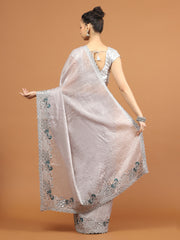 Stone Work Organza Saree