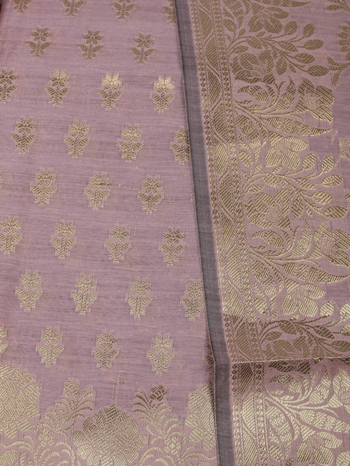 Woven Design Chanderi Unstitched Suit With Pant &amp; Dupatta