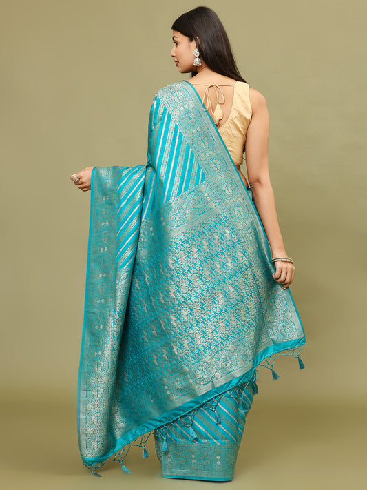 Zari Jaal Woven Handloom Saree