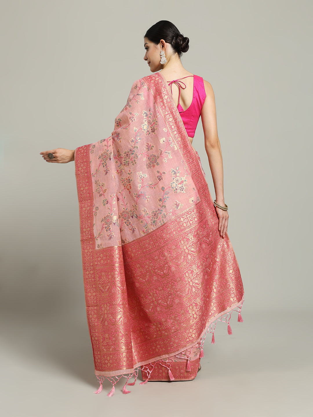 Zari Jaal Art Silk Woven Saree