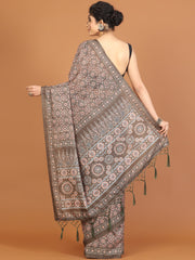 Digital Printed Tussar Woven Saree