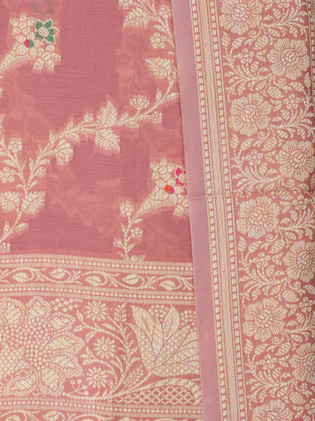 Woven Design Chanderi Unstitched Suit With Pant &amp; Dupatta
