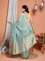 Woven Design Satin Saree