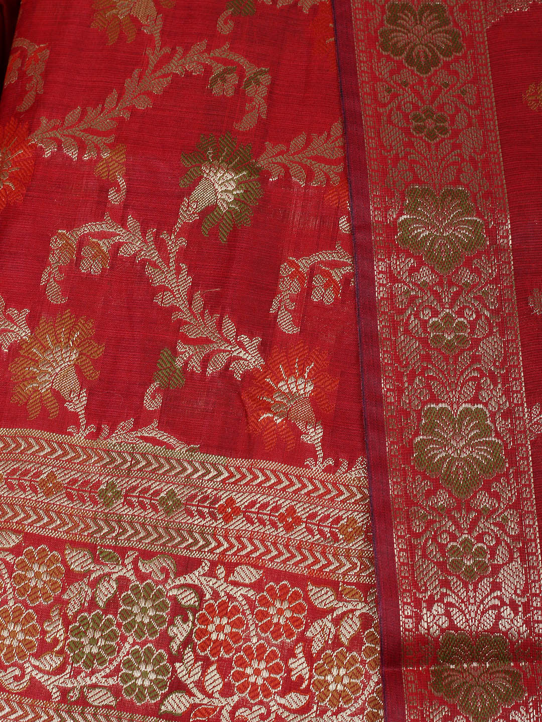 Woven Design Chanderi Unstitched Suit With Pant &amp; Dupatta