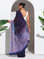 Digital Printed Crepe Saree