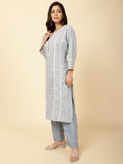 Printed Cotton Kurta Set