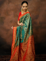 Woven Design Satin Saree