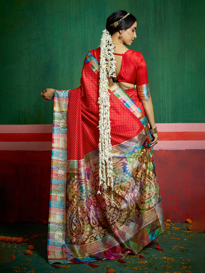 Bandhani Printed Art Silk Saree