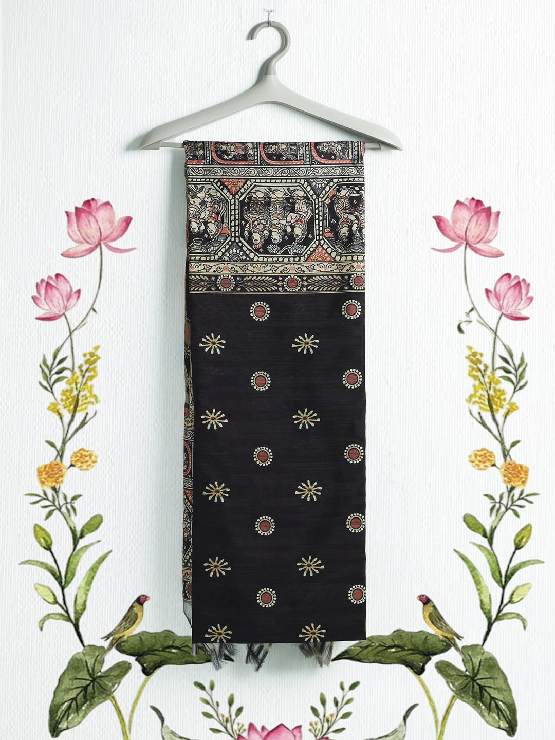 Printed Tussar Saree