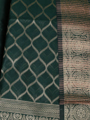 Woven Design Chanderi Unstitched Suit With Pant & Dupatta