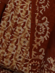 Printed Cotton Blend Unstitched Suit With Dupatta