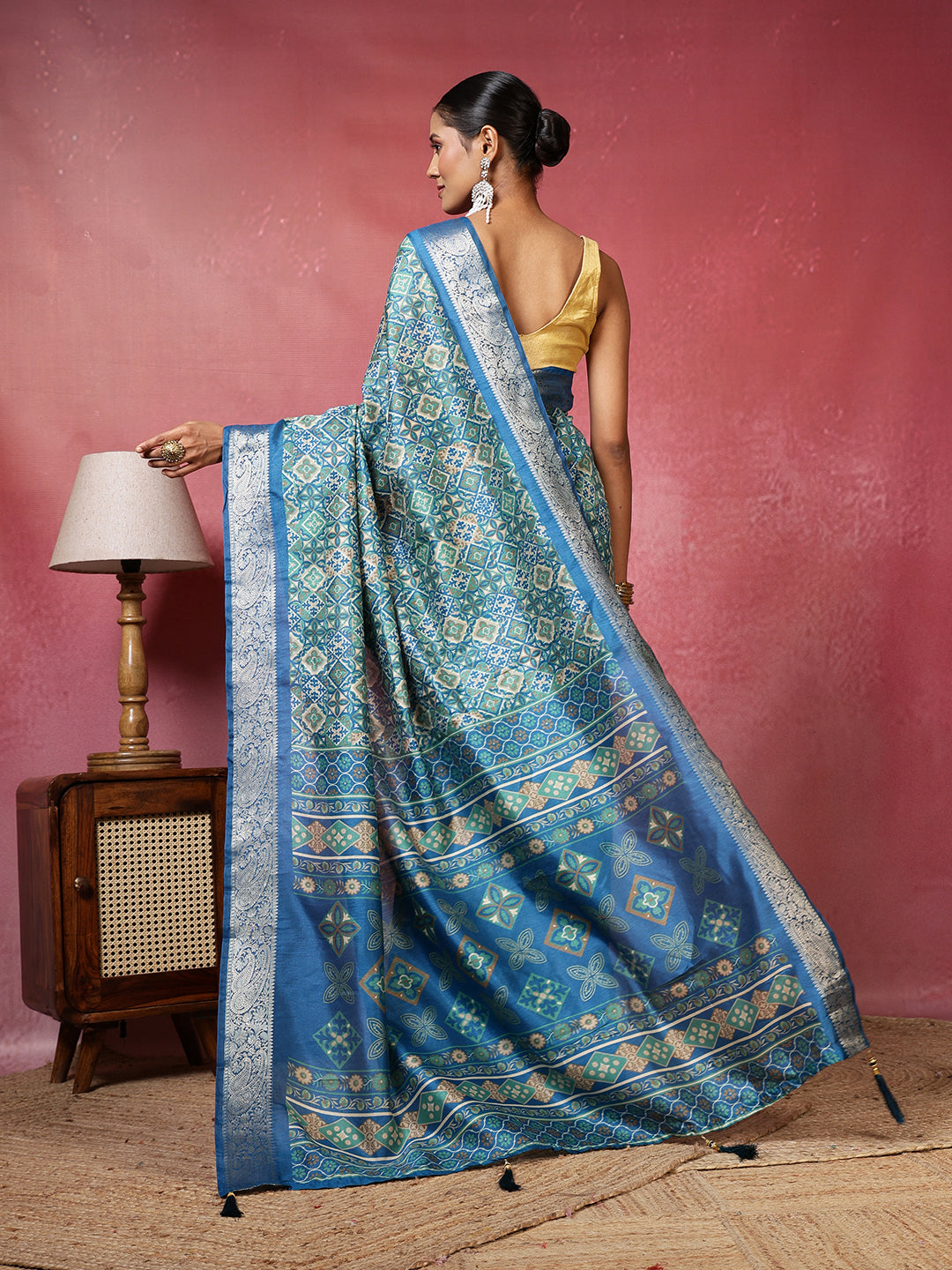 Printed Art-Tusser Saree