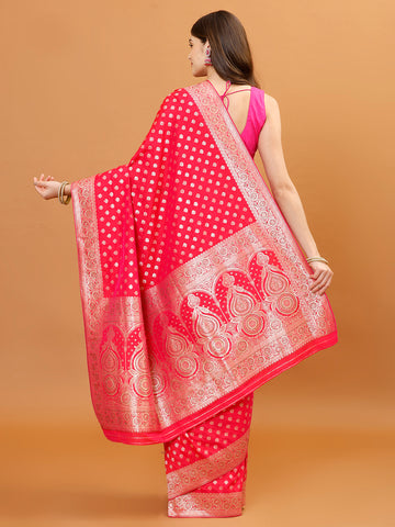 Zari Border Banarasi Woven Saree