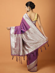 Stone Work Satin Woven Saree