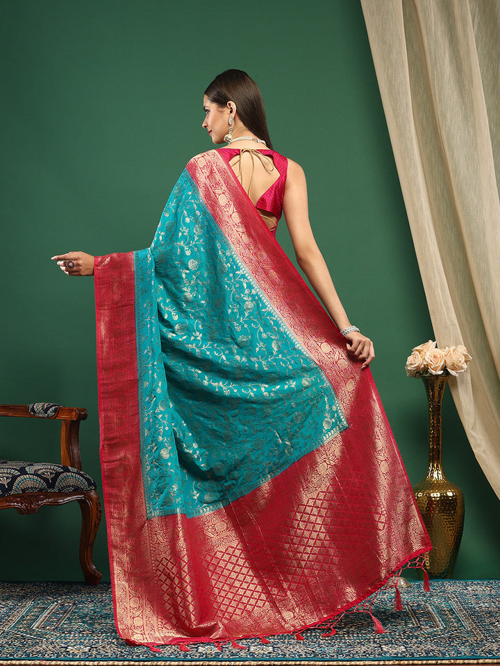 Plain Crepe Saree