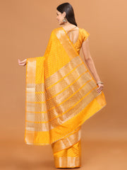 Zari Border Booti Woven Handloom Saree