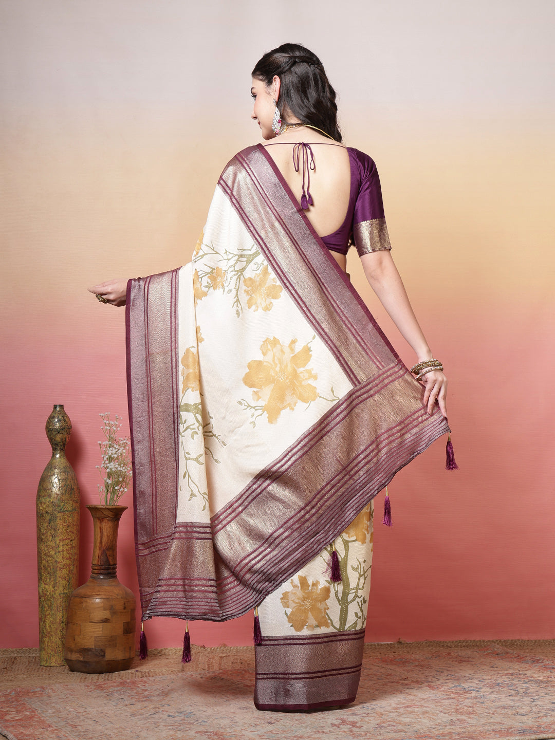 Digital Floral Printed Georgette Saree