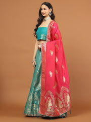 Banarasi Unstitched Choli With Lehenga & Dupatta