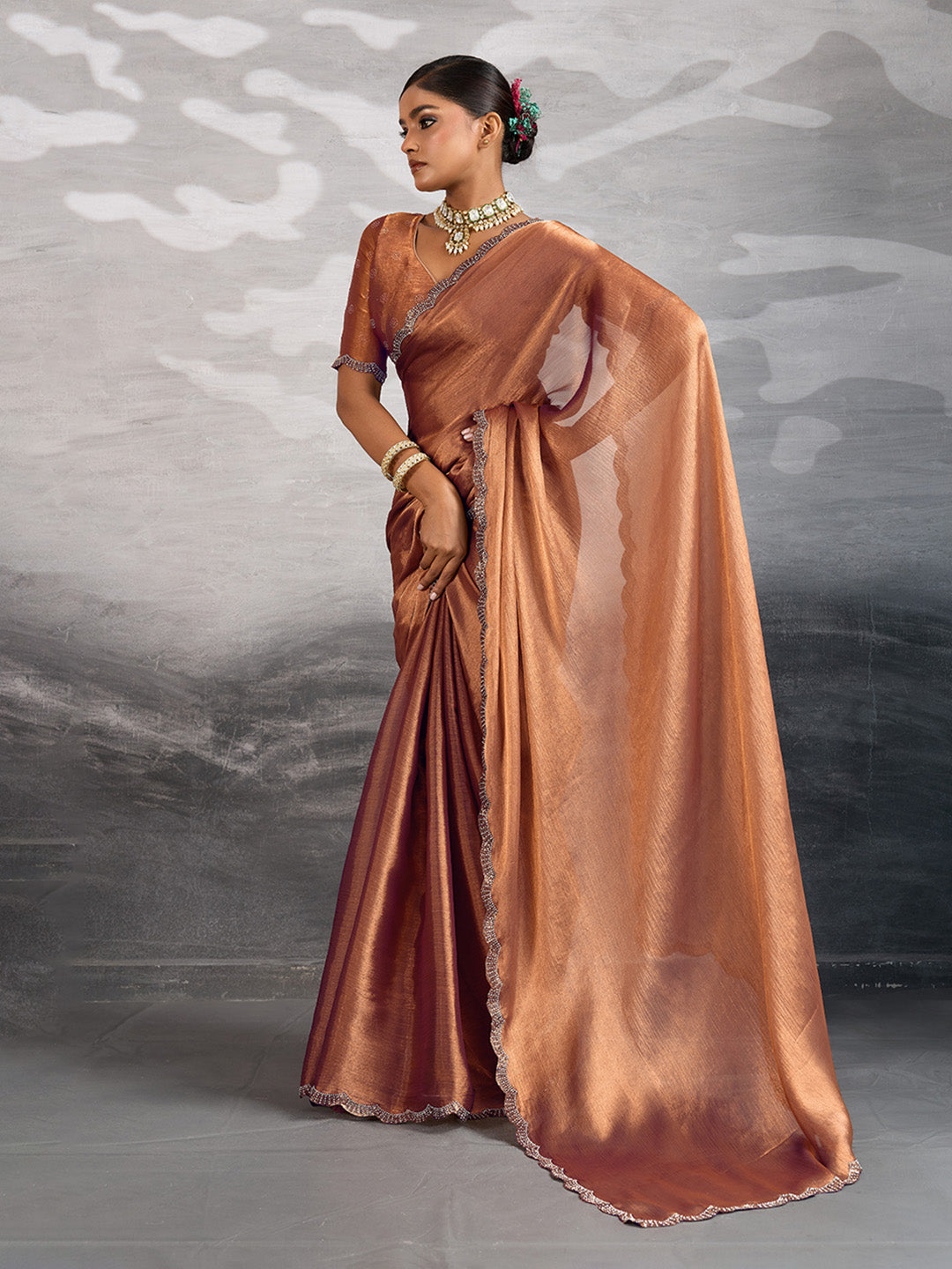 Woven Border Tissue Saree