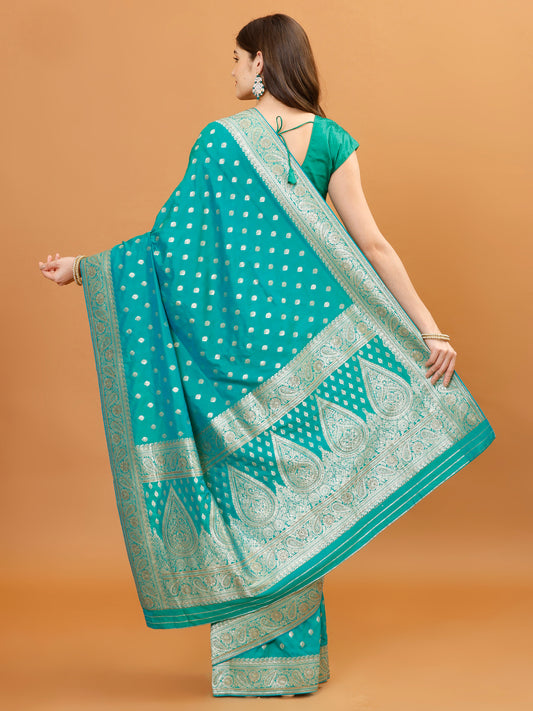 Zari Border Banarasi Woven Saree