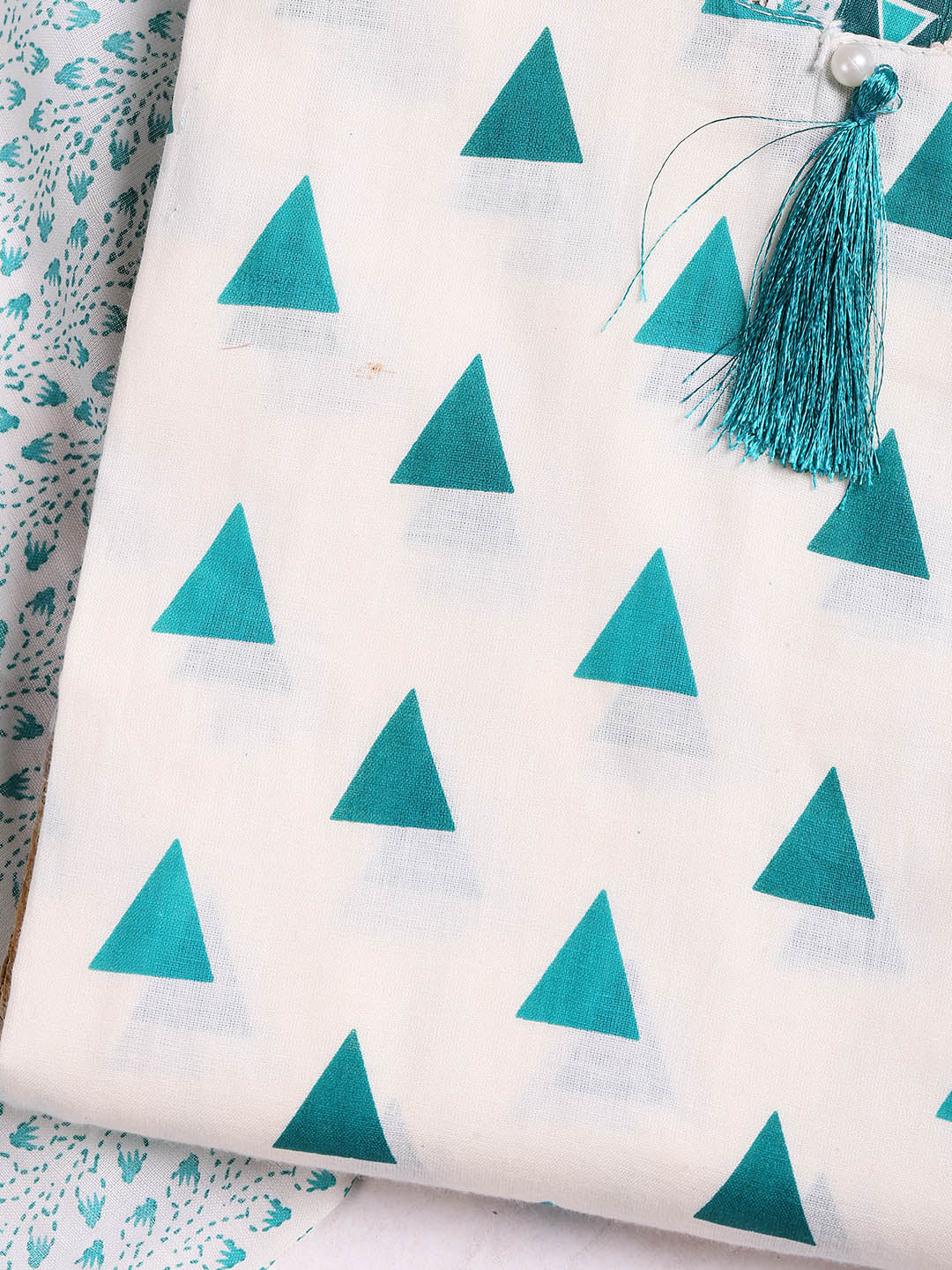 Printed Cotton Blend Unstitched Suit With Dupatta