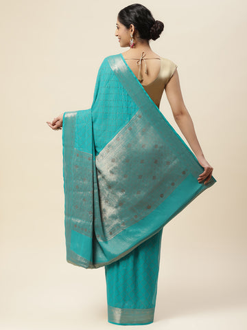 Stone Booti Woven Chiffon Saree