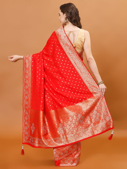 Stone Booti Banarasi Woven Saree