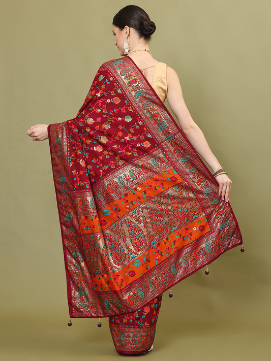 Digital Floral Print Crepe Saree