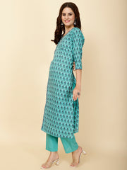 Printed Cotton Kurta Set