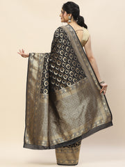 Zari Jaal Woven Crepe Saree