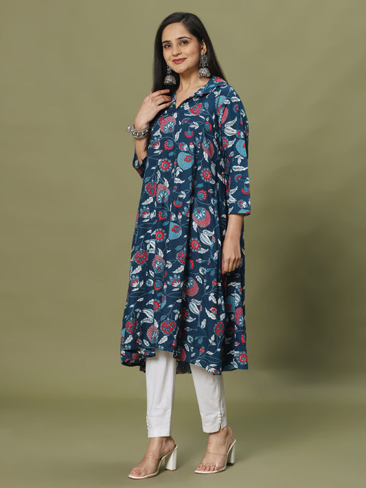 Digital Printed Cotton Blend Kurta