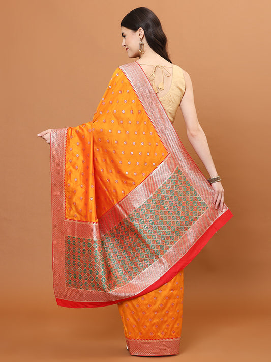 Stone Embroidery Banarasi Saree