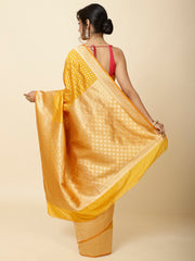 Zari Border Booti Woven Handloom Saree