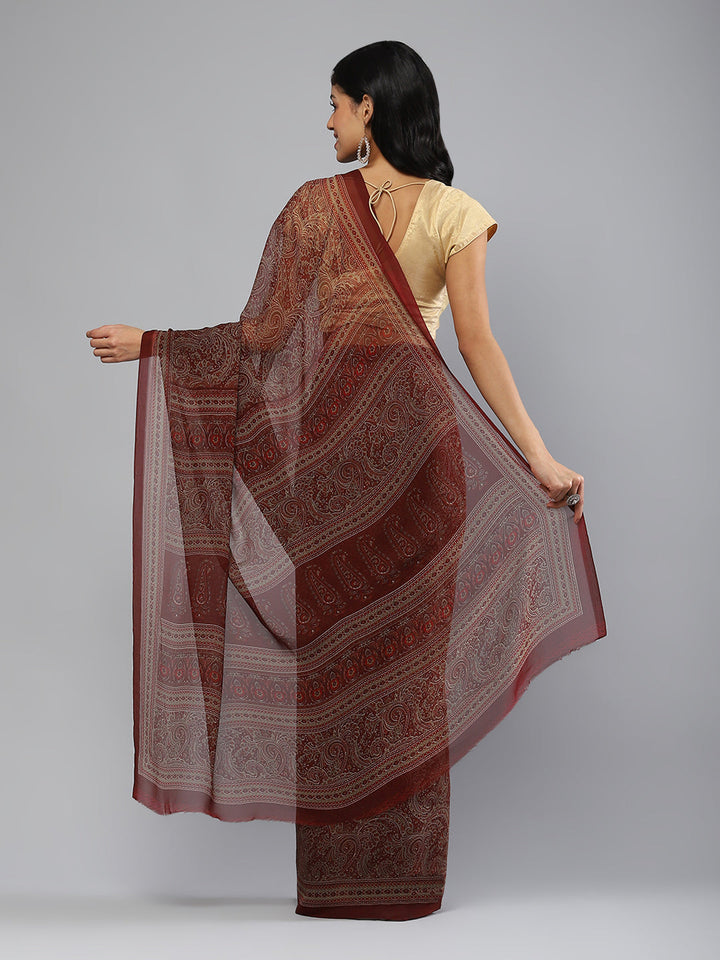 Digital Printed Georgette Saree