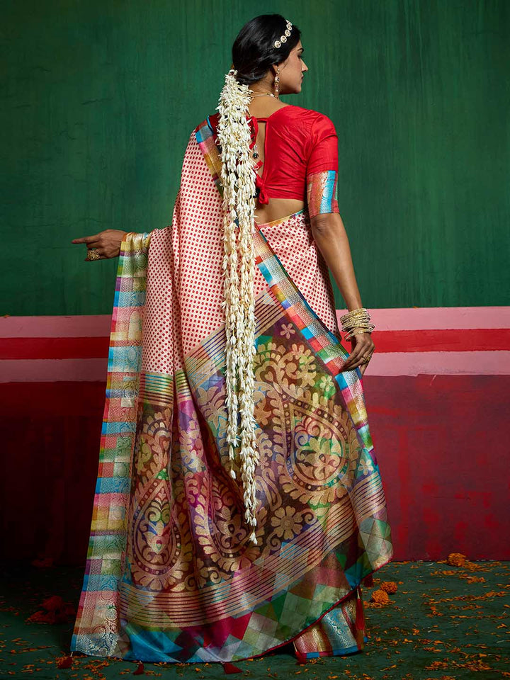 Bandhani Printed Art Silk Saree