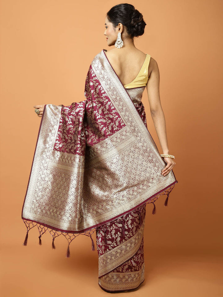 Stone Work Banarasi Woven Saree
