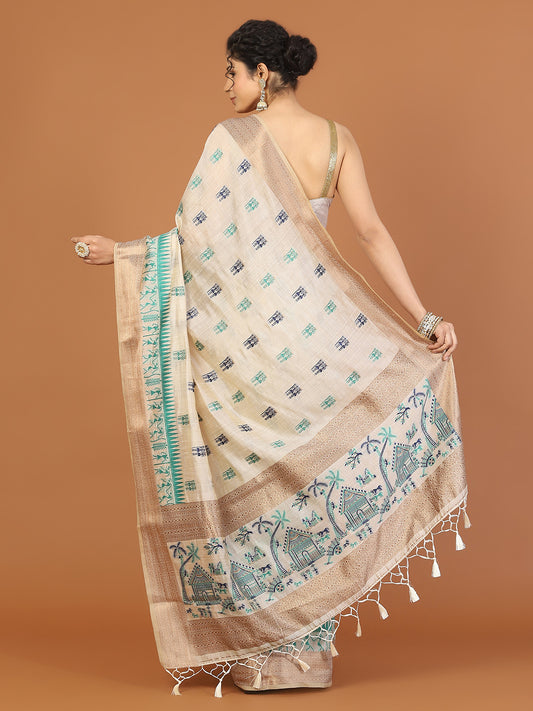 Zari Jaal Art Silk Woven Saree